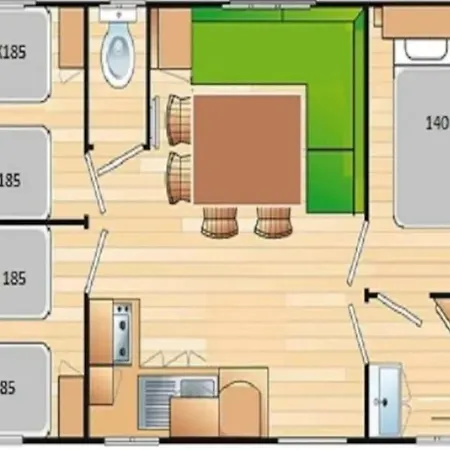 Mobil-home Avec Terrasse Au De - Api-1-52-1220 Payrac